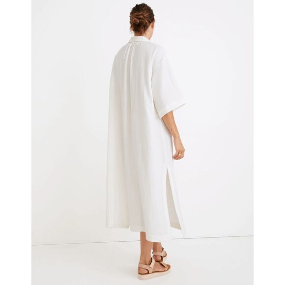 NWT Madewell Double Gauze Cover-up Midi Shirt Dress NC916 Medium - Picture 11 of 11